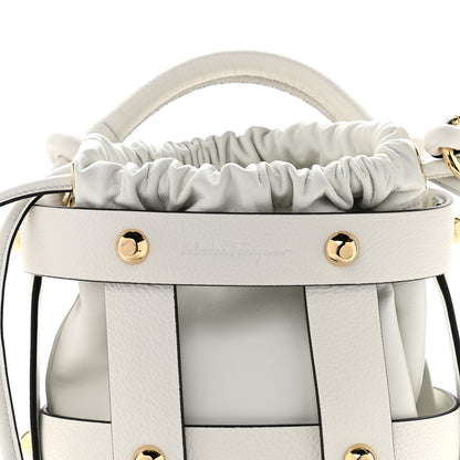 Salvatore Ferragamo Calfskin Cage Bag White 8 of 10