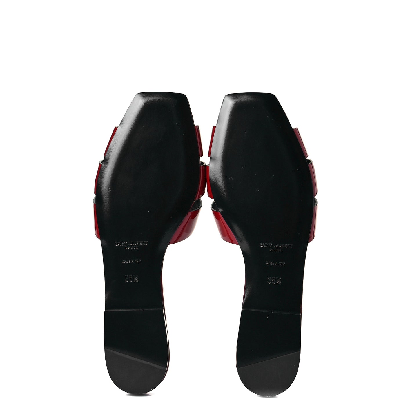 Patent Tribute 05 Slide Sandals 36.5 Red