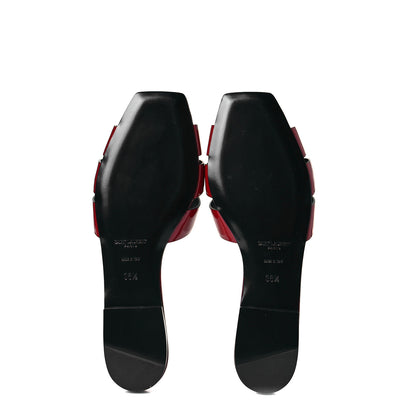 Saint Laurent Patent Tribute 05 Slide Sandals 36.5 Red 7 of 9