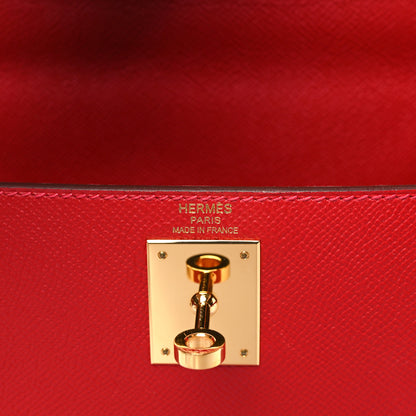 Hermes Epsom Kelly Sellier 28 Rouge Casaque 6 of 9