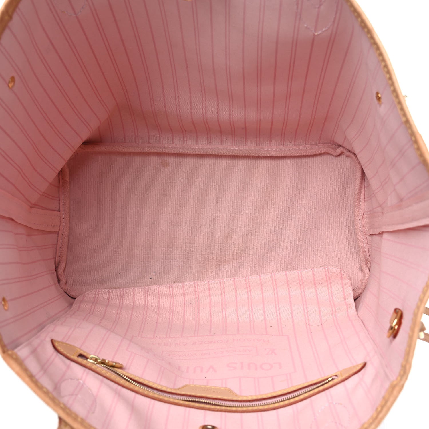 Louis Vuitton Damier Azur Neo Neverfull MM Rose Ballerine 4 of 10