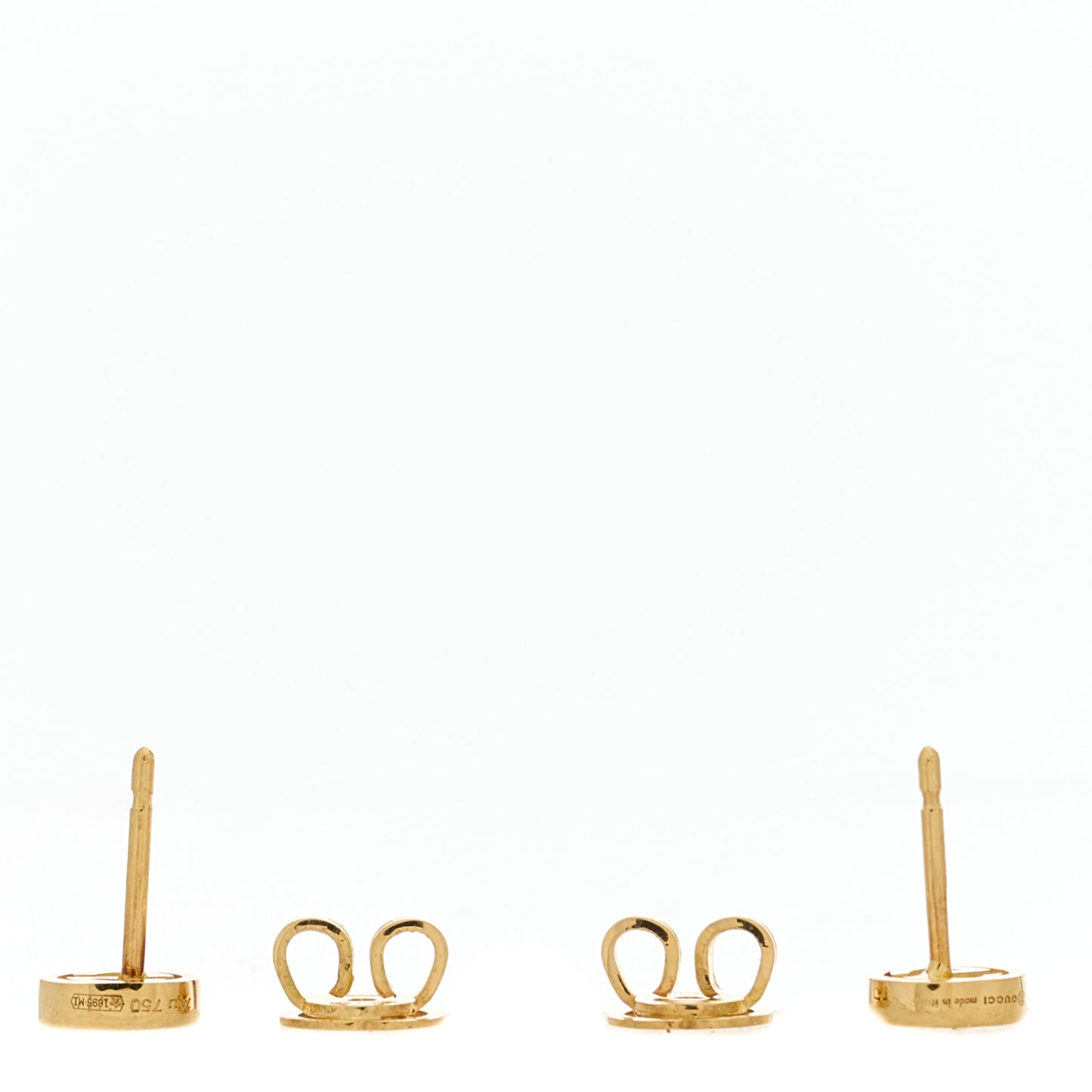 18K Yellow Gold Interlocking G Stud Earrings
