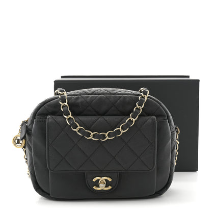 Chanel Caviar Quilted CC Day Camera Case Black 13 of 13