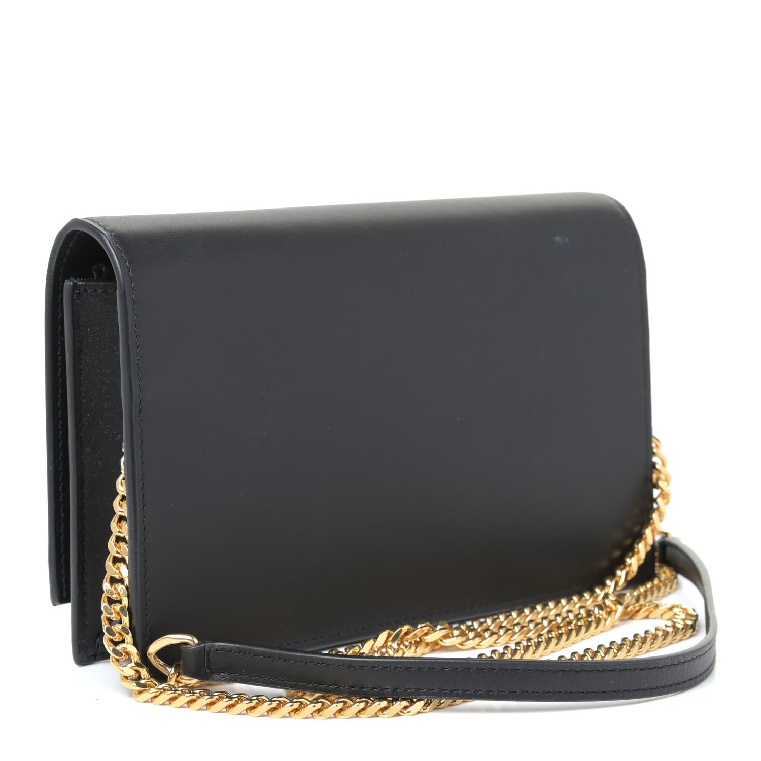 Saint Laurent Grain De Poudre Classic Monogram Kate Tassel Chain Wallet Black 2 of 5