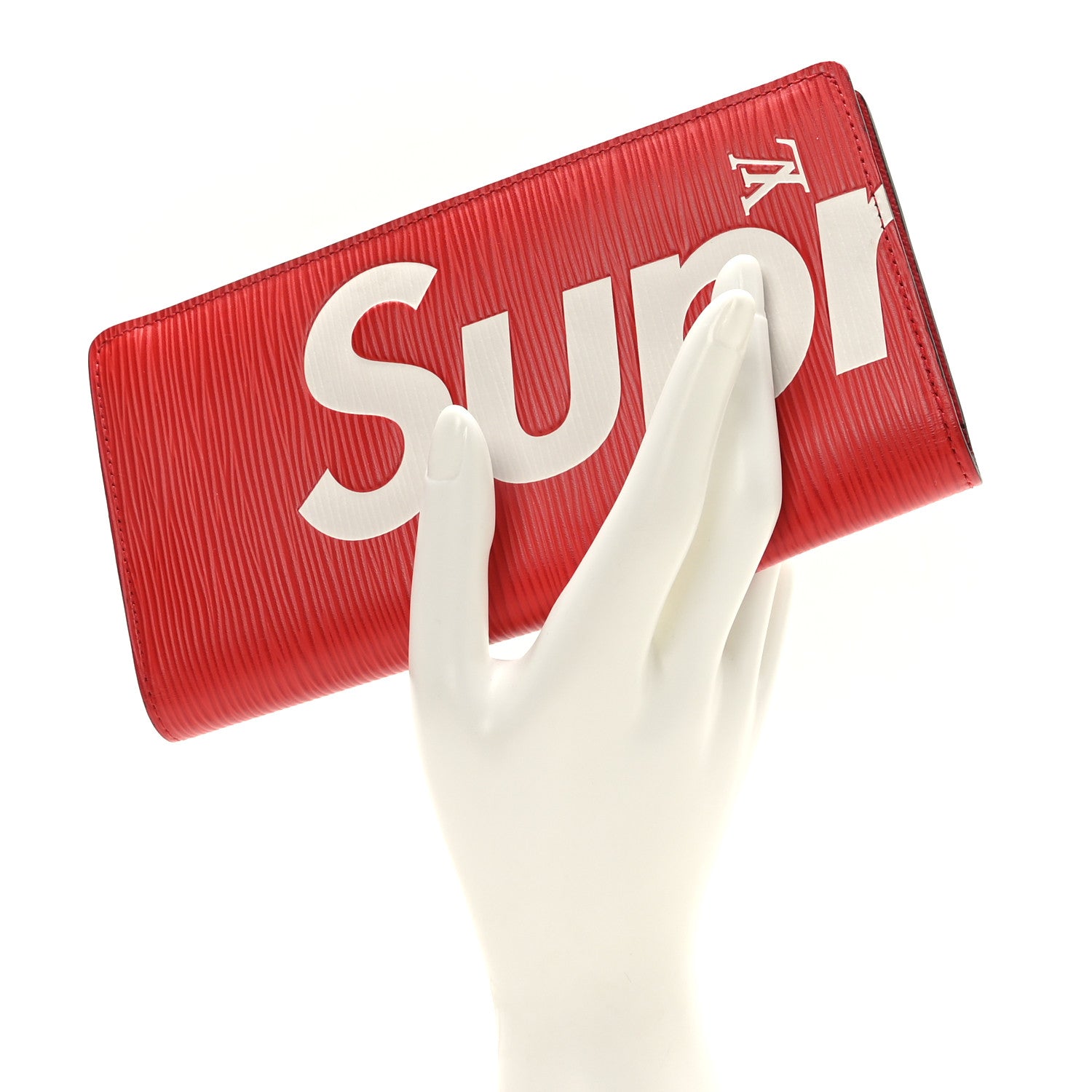 Louis Vuitton X Supreme Epi Brazza Wallet Red 2 of 8