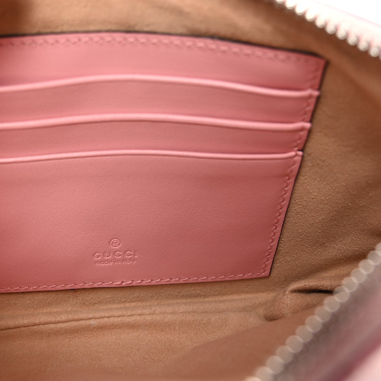 Calfskin Matelasse GG Marmont Wrist Wallet Wild Rose