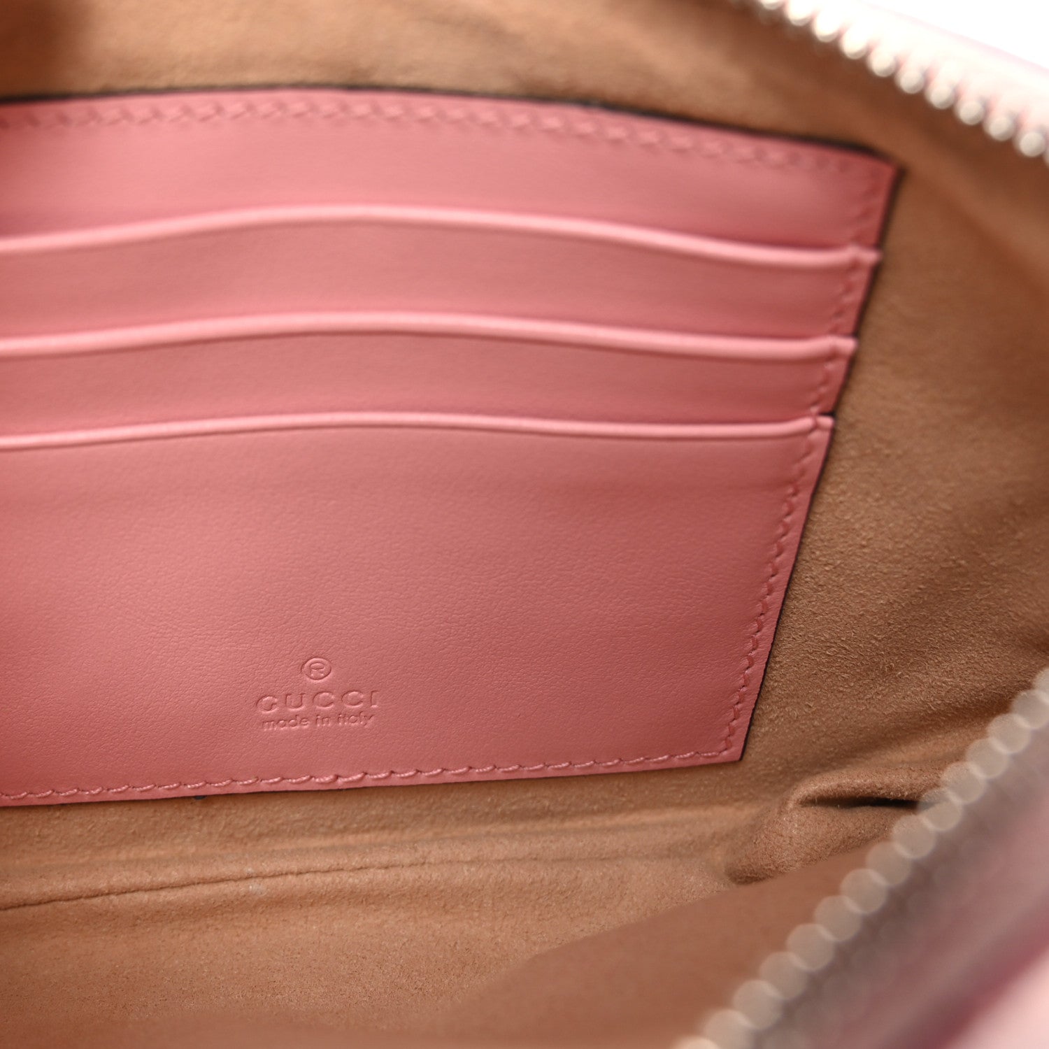 Gucci Calfskin Matelasse GG Marmont Wrist Wallet Wild Rose 6 of 8