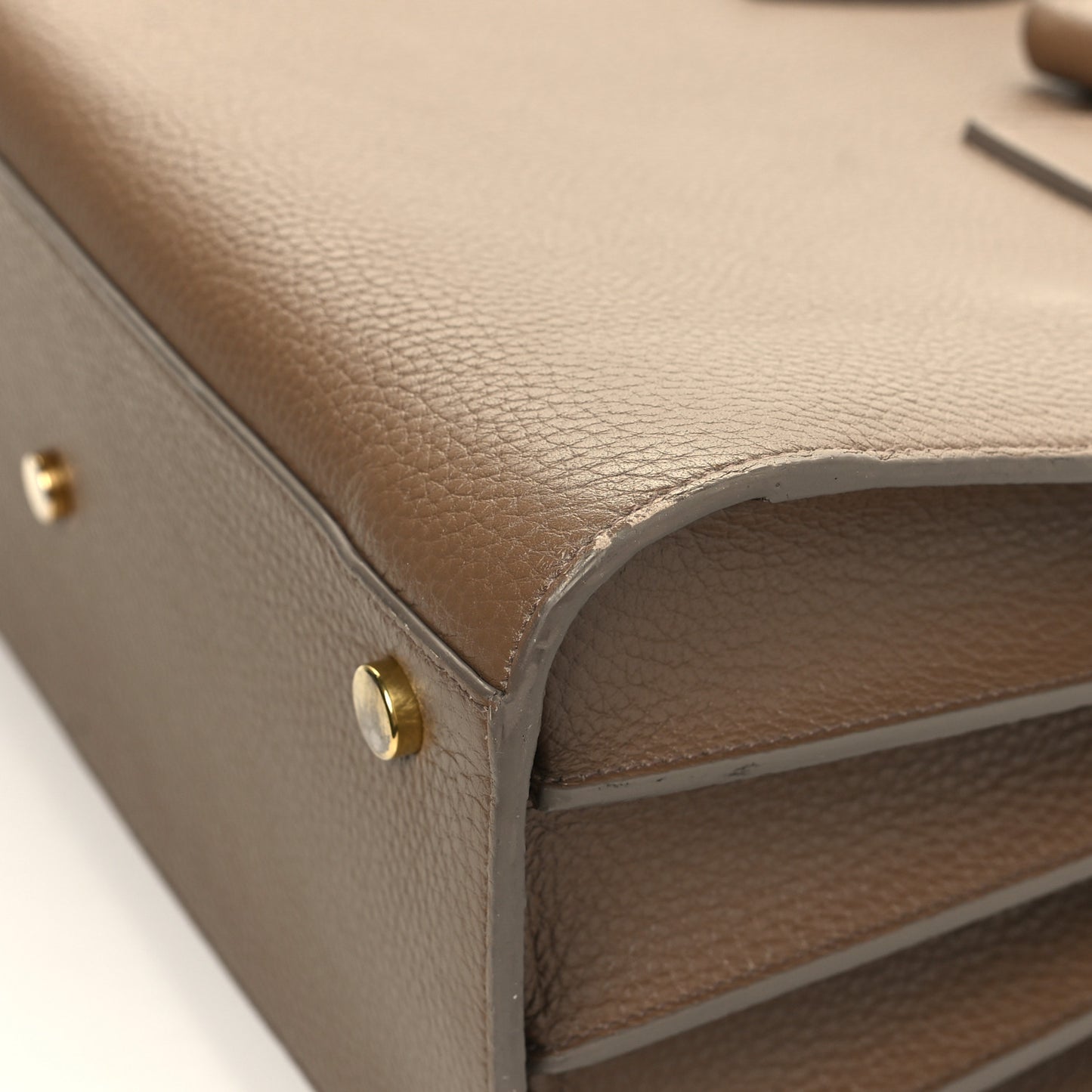 Grained Calfskin Small Sac De Jour Taupe