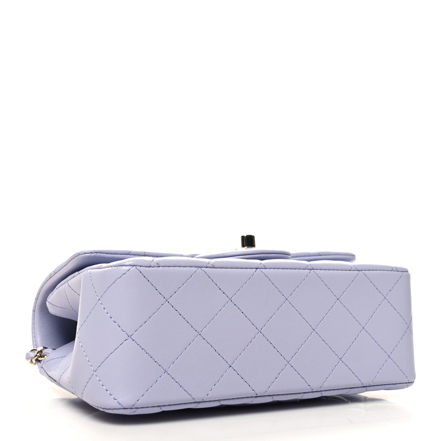 Chanel Lambskin Quilted Mini Top Handle Rectangular Flap Light Purple 4 of 10