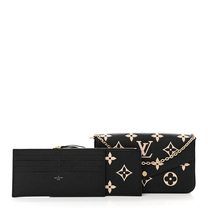 Louis Vuitton Empreinte Monogram Giant Felicie Pochette Black Beige 3 of 12