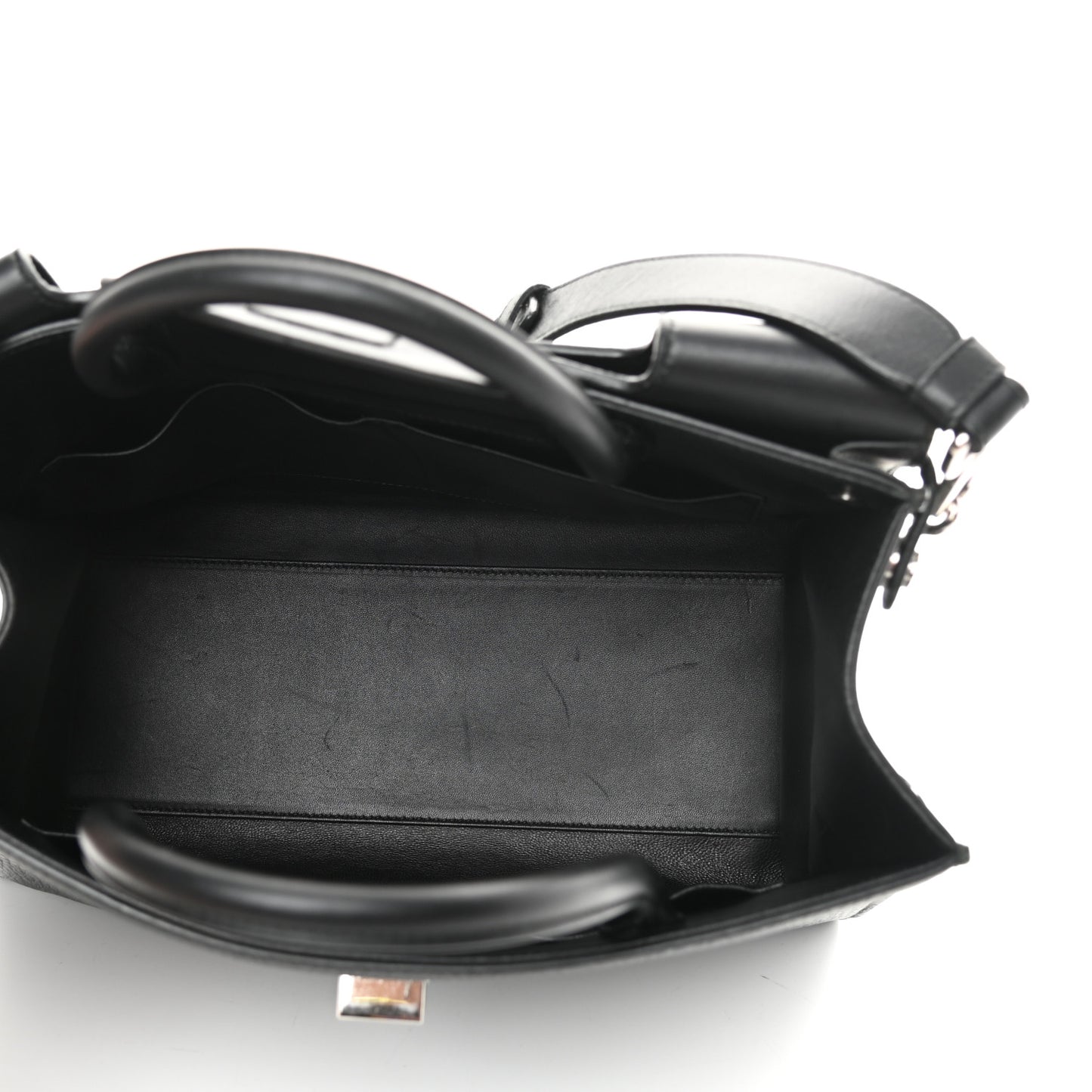 Grained Calfskin Medium Diorever Flap Black