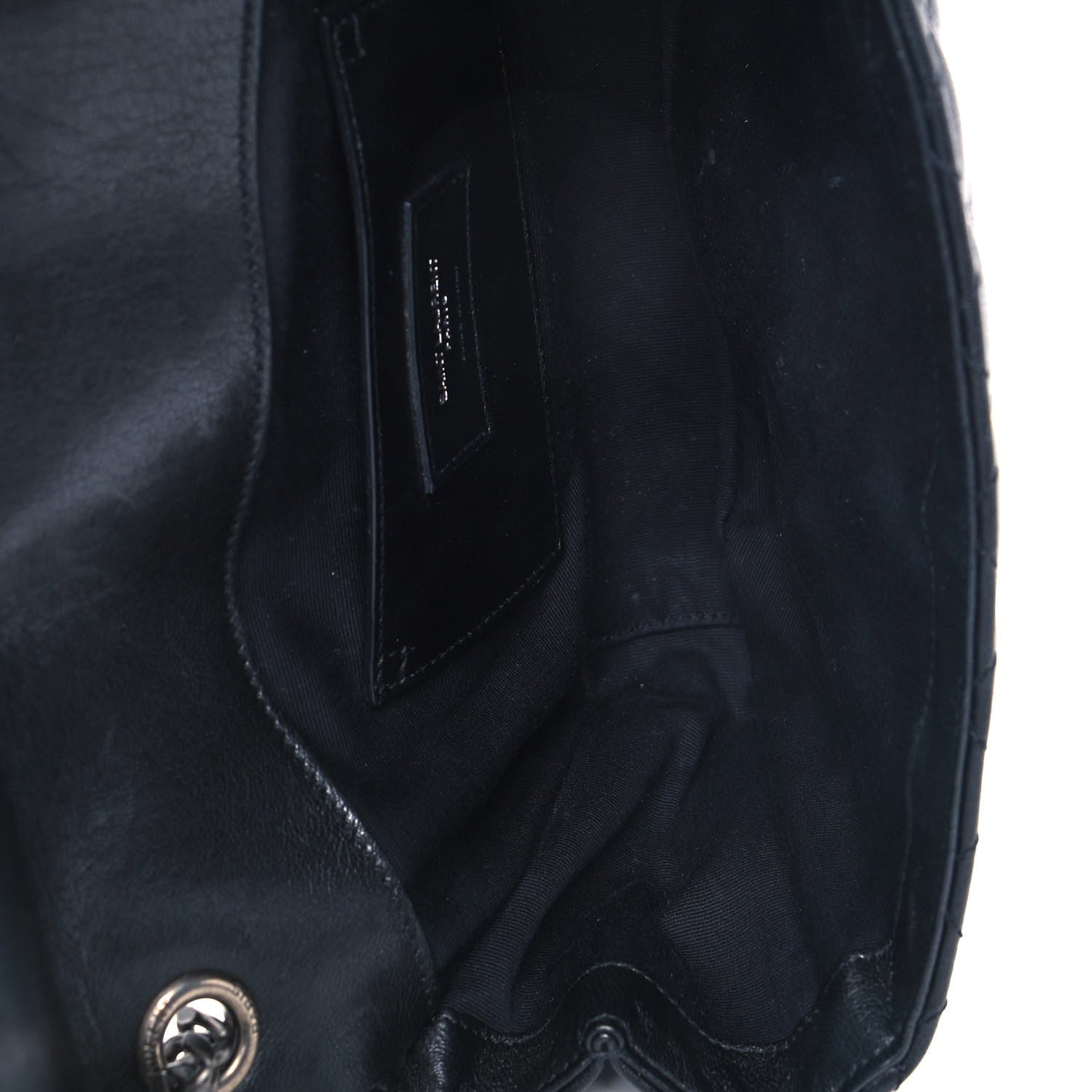 Saint Laurent Sheepskin Tri-Quilt Monogram Medium College Bag Black 5 of 16