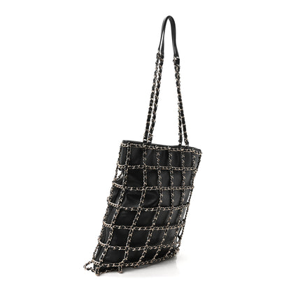 Chanel Lambskin Large Shopping Chain Tote Black 2 of 9