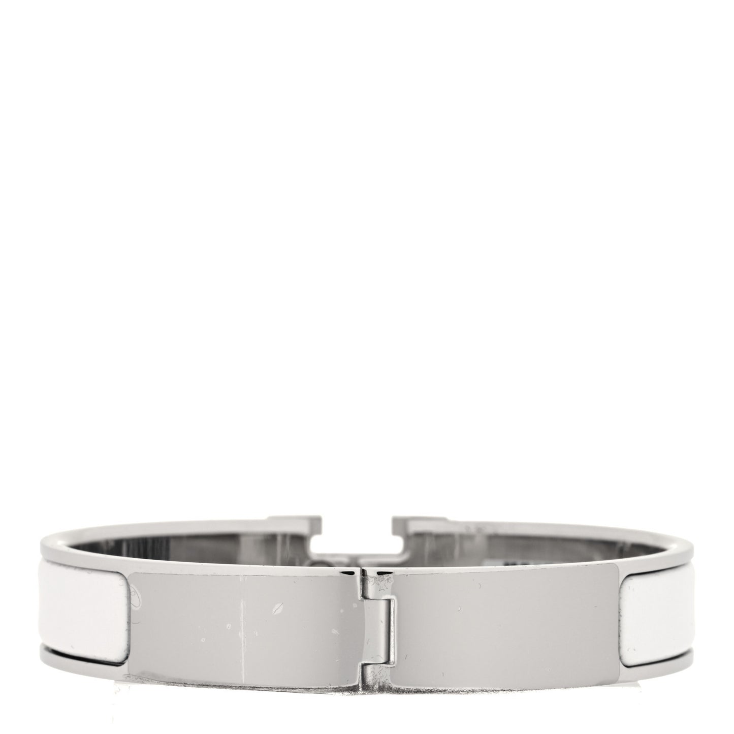 Enamel Narrow Clic Clac H Bracelet GM White