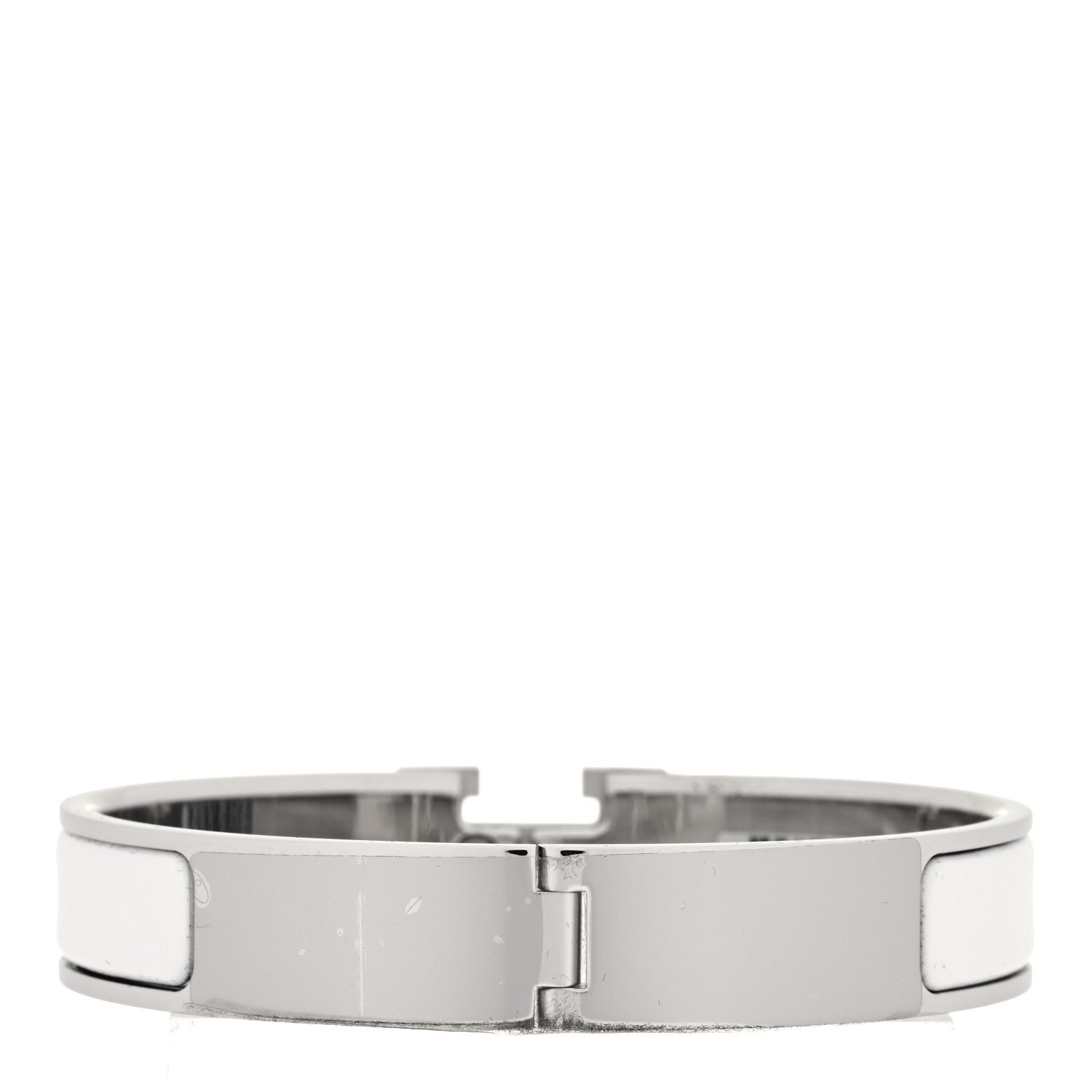 Hermes Enamel Narrow Clic Clac H Bracelet GM White 3 of 5