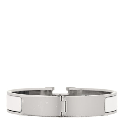 Hermes Enamel Narrow Clic Clac H Bracelet GM White 3 of 5