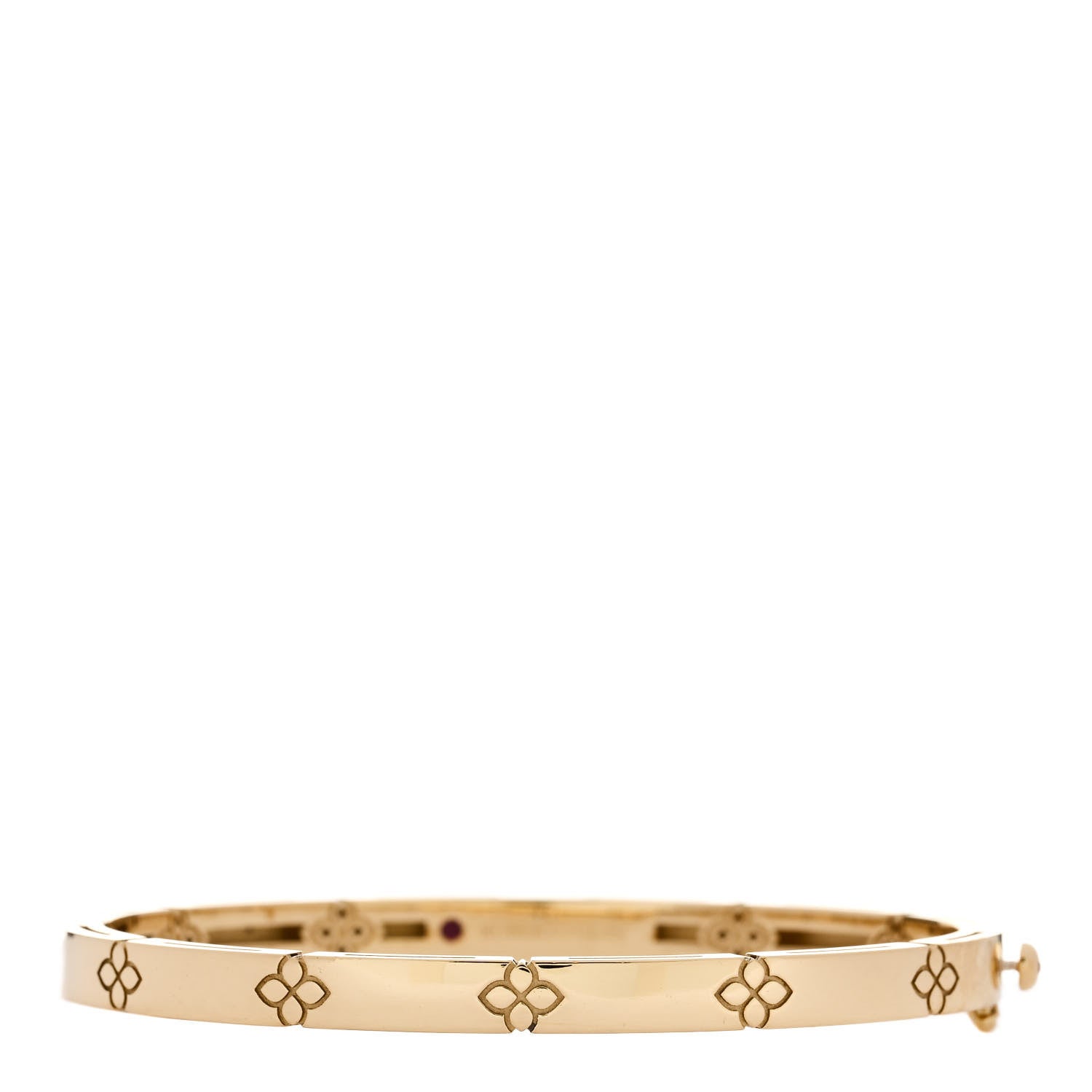Roberto Coin 18K Yellow Gold Narrow Love in Verona Bangle Bracelet 1 of 4
