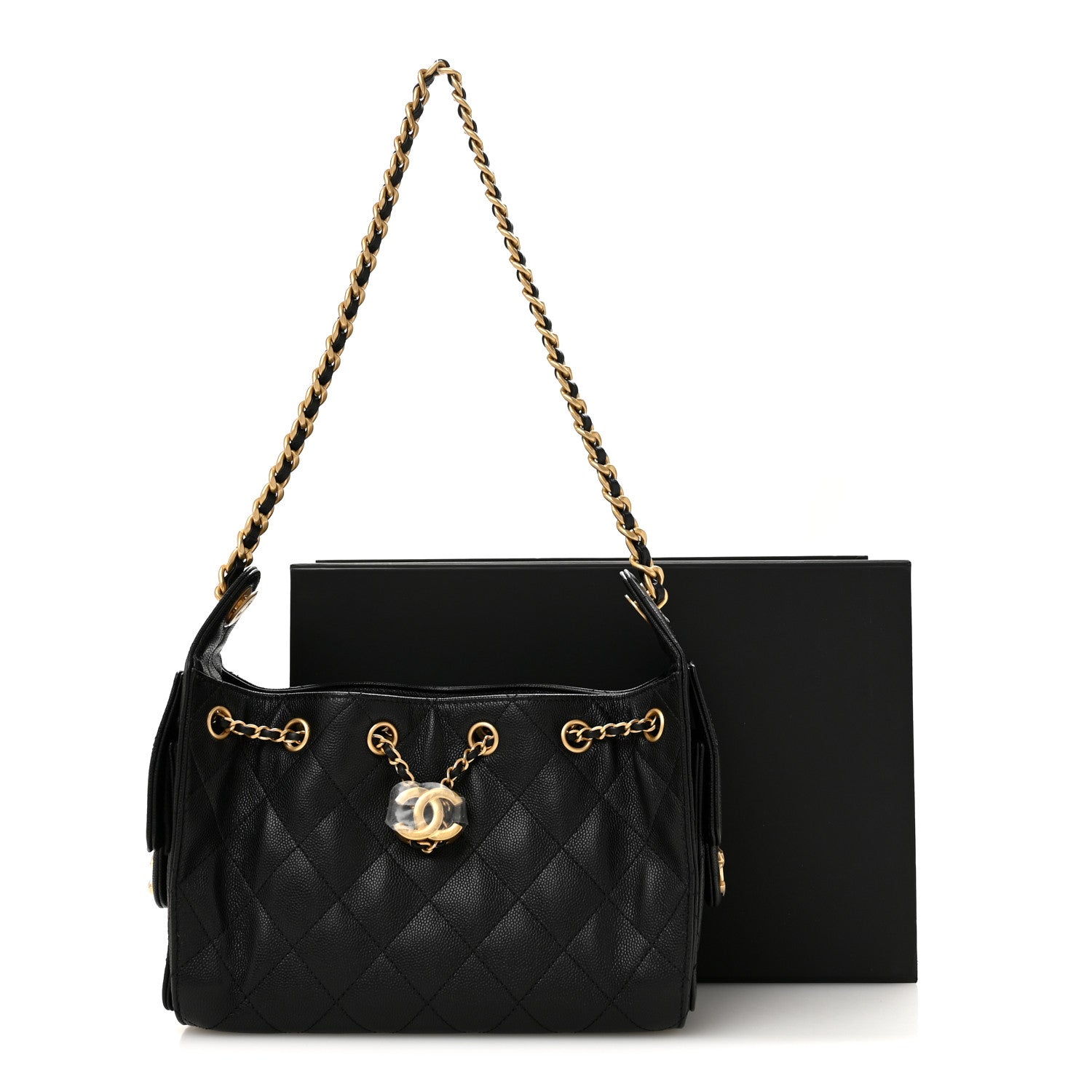 Chanel Caviar Quilted Mini Chanel 25 Handbag Black 11 of 11