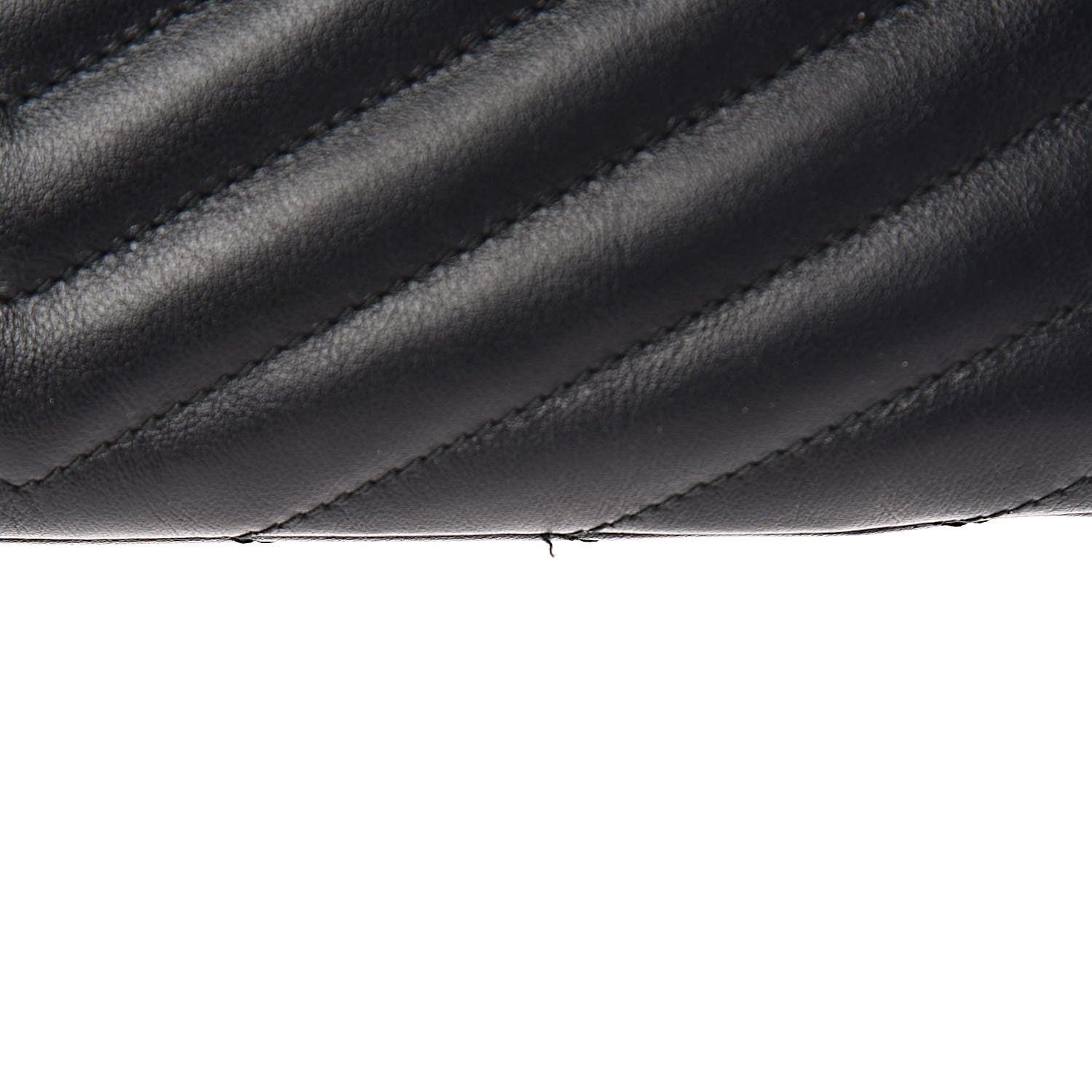 Saint Laurent Calfskin Matelasse Chevron Monogram A5 Wristlet Black 11 of 12