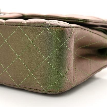 Chanel Iridescent Lambskin Quilted Medium Double Flap Green 10 of 13