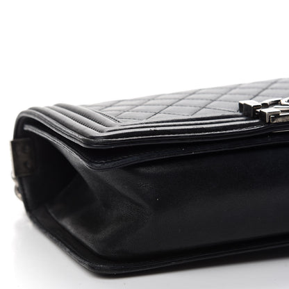 Chanel Lambskin Quilted Medium Boy Flap Black 9 of 10