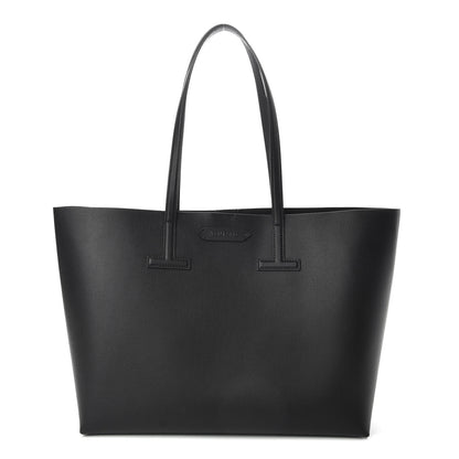 Tom Ford Saffiano Small T Tote Black 1 of 9