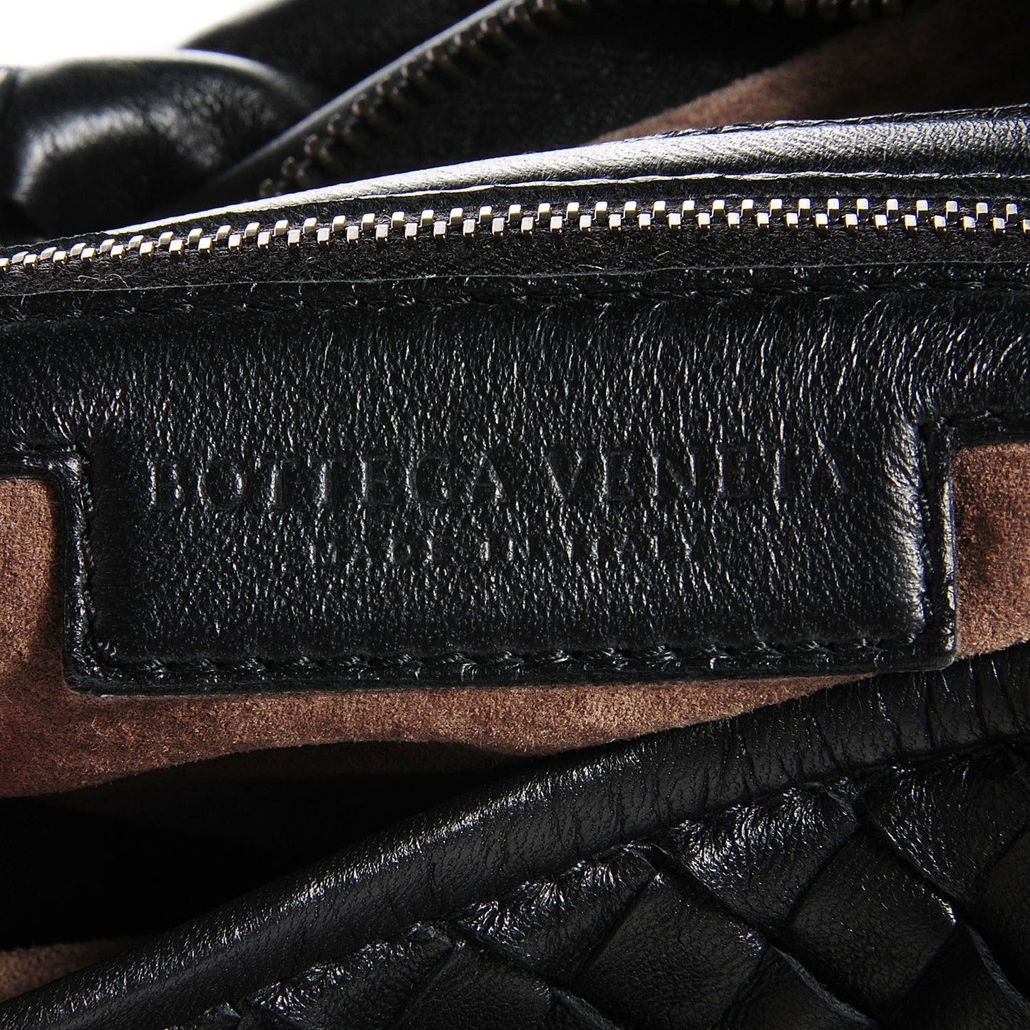 Nappa Intrecciato Medium Veneta Hobo Black