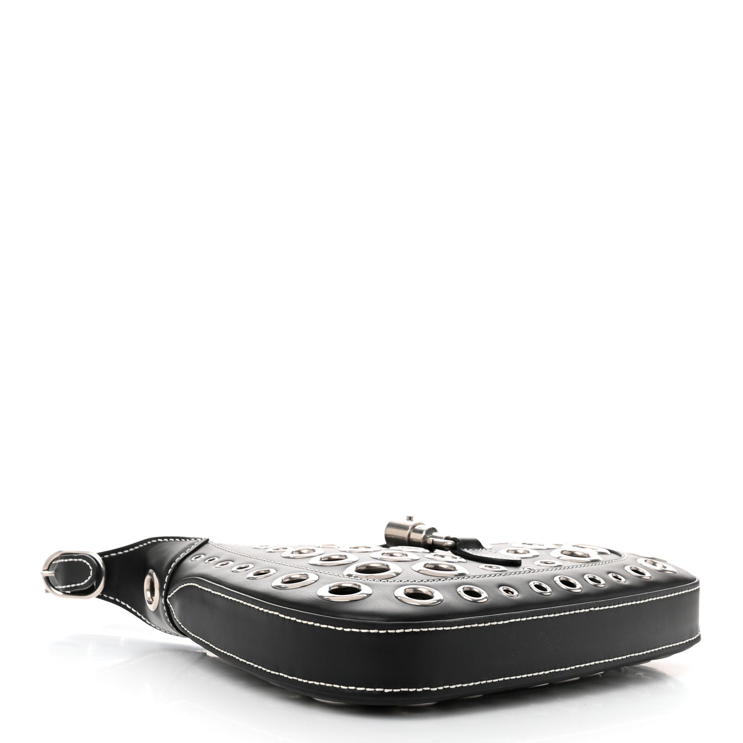 Calfskin Ha Ha Ha Jackie 1961 Eyelet Hobo Black