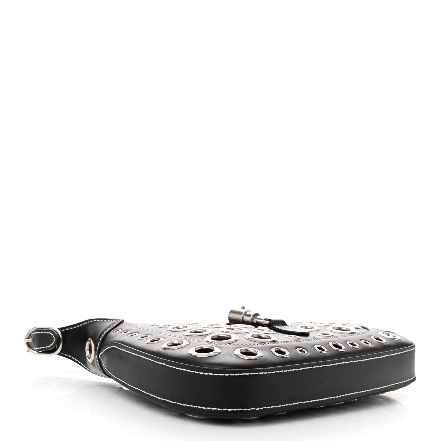 Gucci Calfskin Ha Ha Ha Jackie 1961 Eyelet Hobo Black 4 of 9