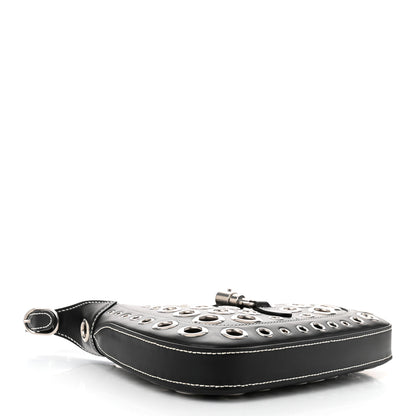 Gucci Calfskin Ha Ha Ha Jackie 1961 Eyelet Hobo Black 4 of 9