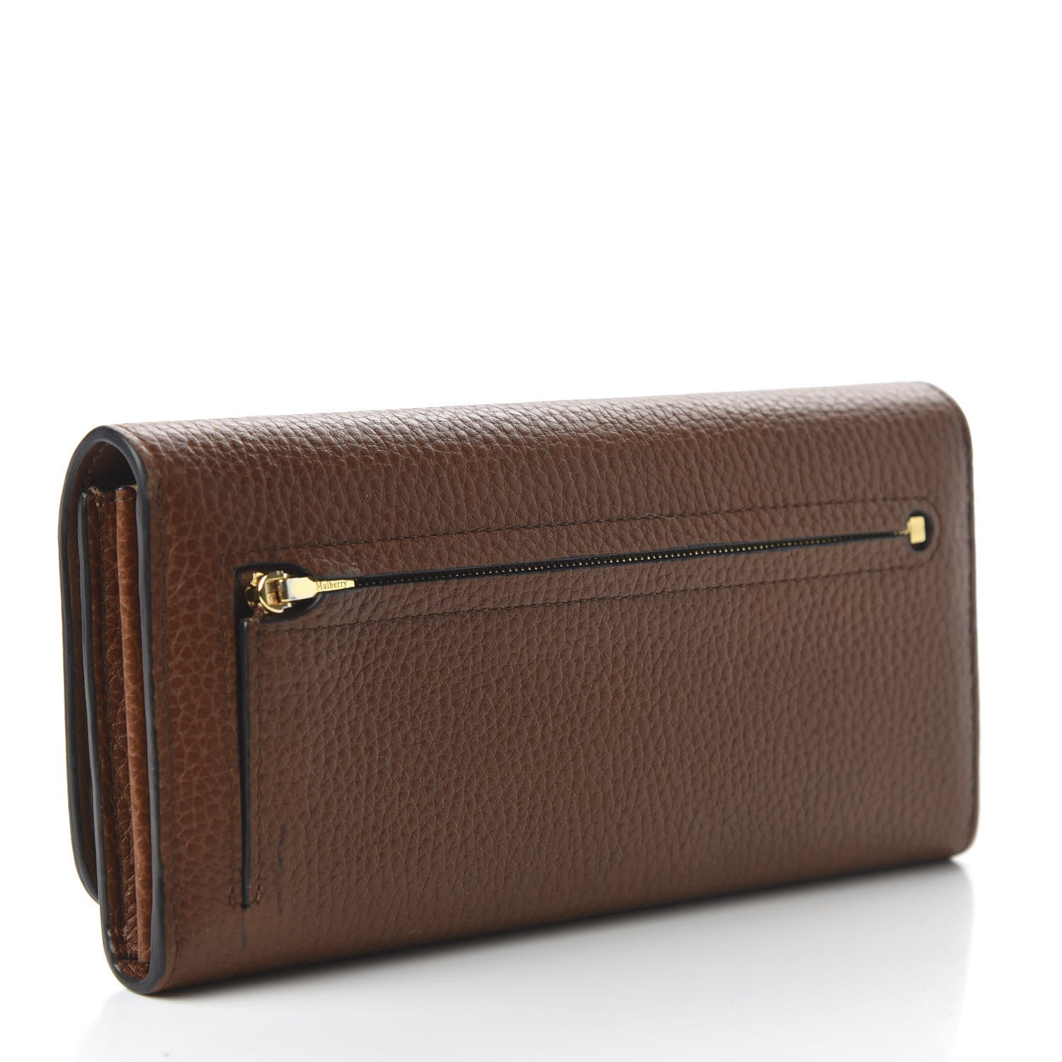 Mulberry Grain Vegetable Tanned Calfskin Continental Wallet Oak 3 of 12
