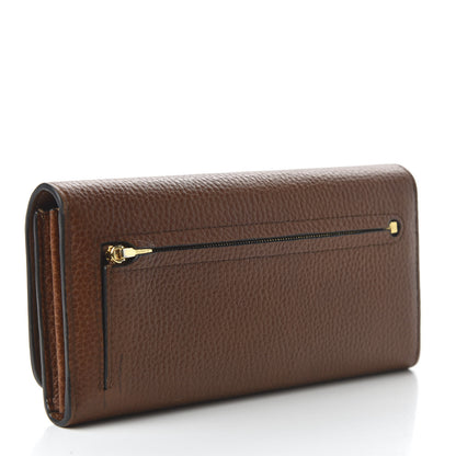 Mulberry Grain Vegetable Tanned Calfskin Continental Wallet Oak 3 of 12