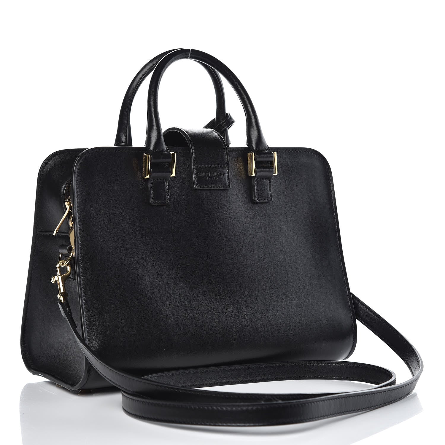 Saint Laurent Calfskin Monogram Baby Cabas Black 3 of 7