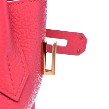 Hermes Taurillon Clemence Birkin 30 Rose Extreme 12 of 29