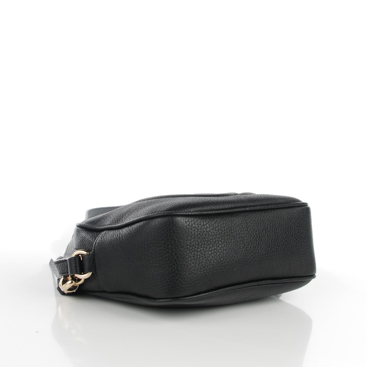 Pebbled Calfskin Small Soho Disco Bag Black