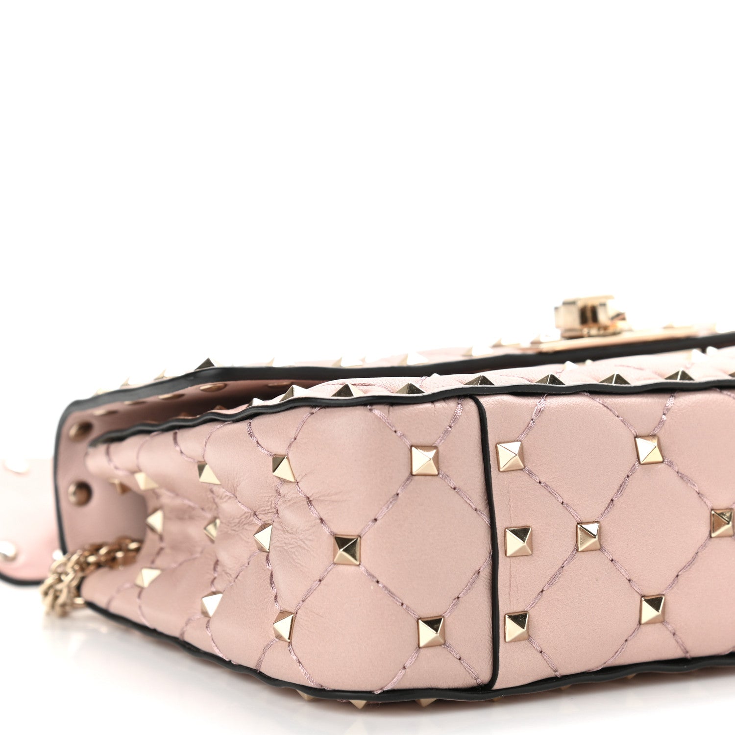 Valentino Garavani Nappa Small Rockstud Spike Shoulder Bag Water Rose 8 of 10