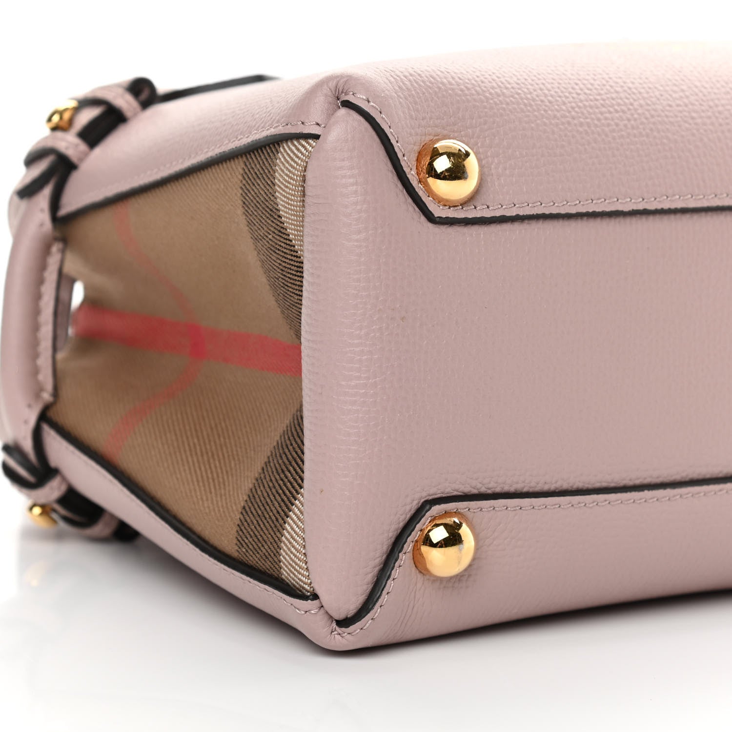 Burberry Grainy Calfskin House Check Baby Banner Tote Pale Orchid 10 of 14