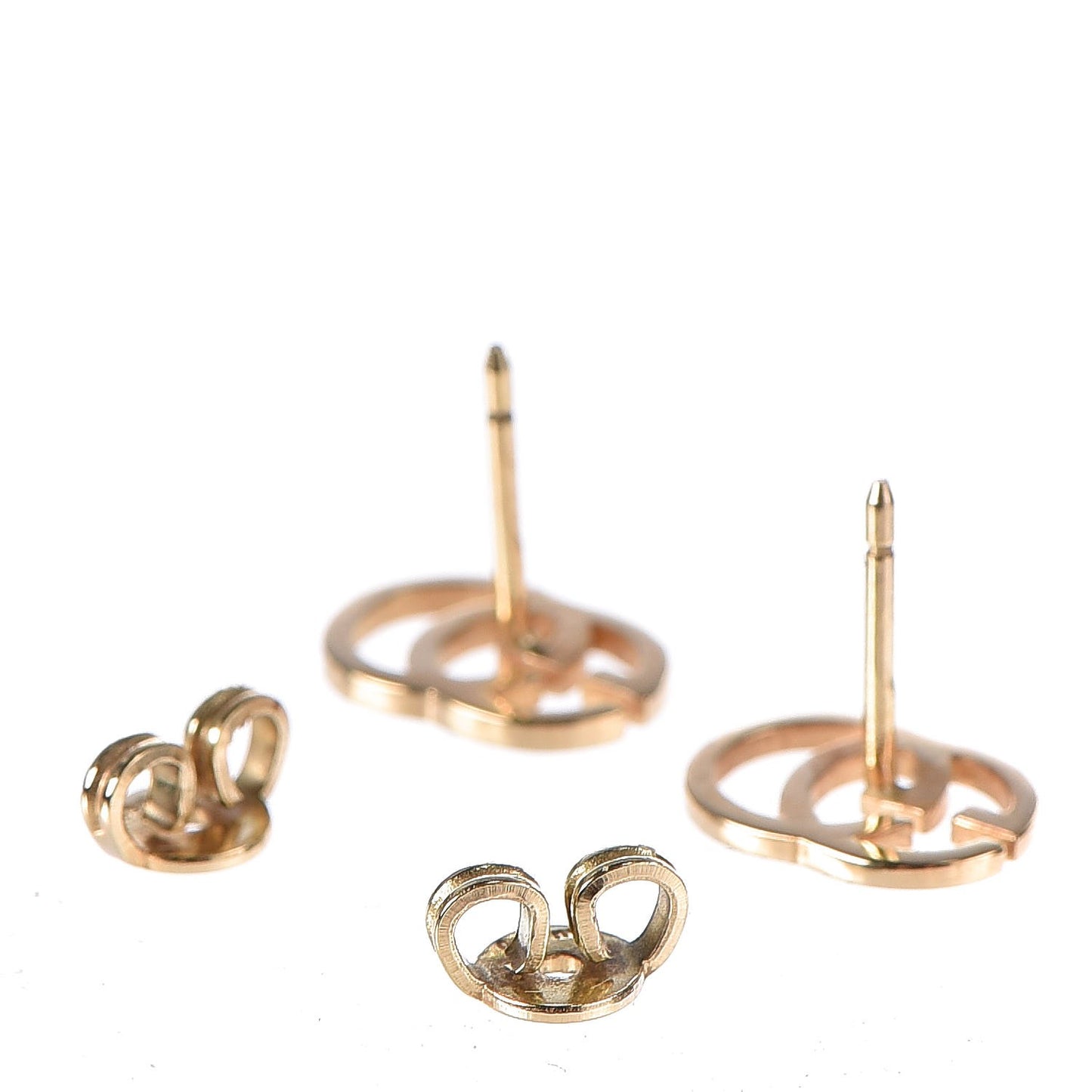 18K Yellow Gold GG Tissue Stud Earrings