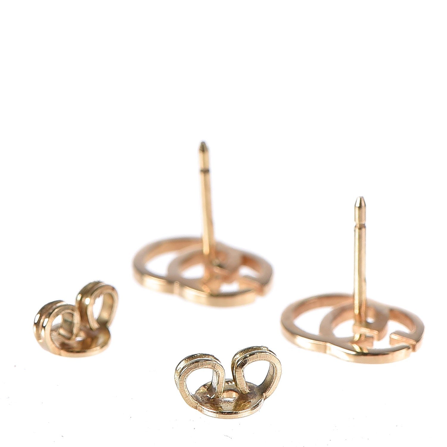 Gucci 18K Yellow Gold GG Tissue Stud Earrings 3 of 5