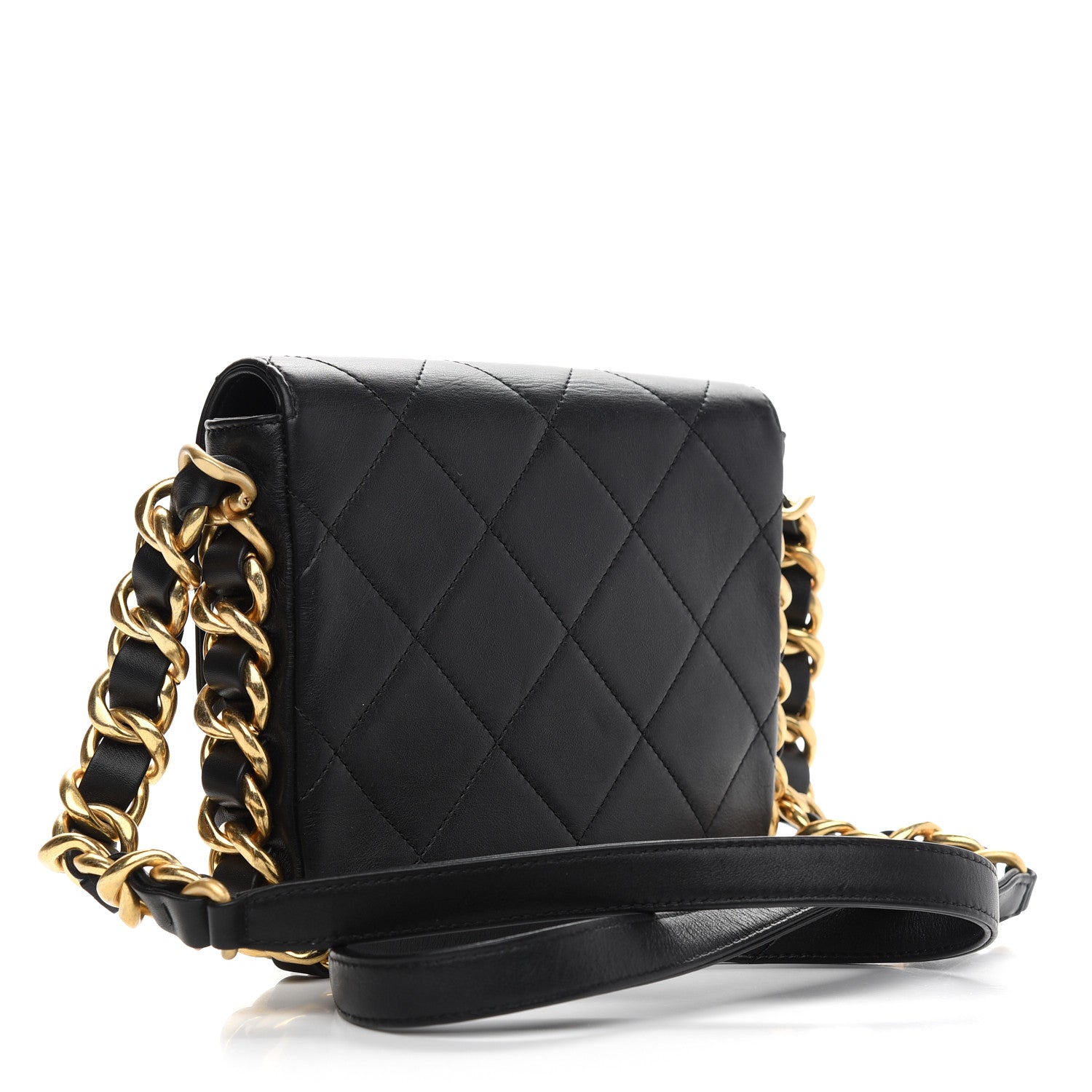 Chanel Calfskin Quilted Small Framing Chain Bag Black 3 of 9