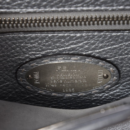 Fendi Cuoio Romano Lux Selleria Medium Peekaboo Iconic Satchel Argento 7 of 9