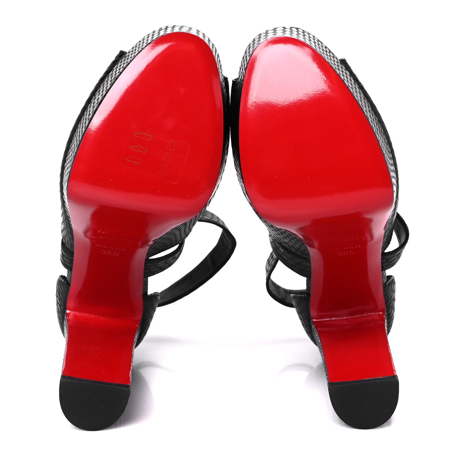 Christian Louboutin Calfskin Jurassic Bingirl 130 Pumps 38.5 Black 6 of 9