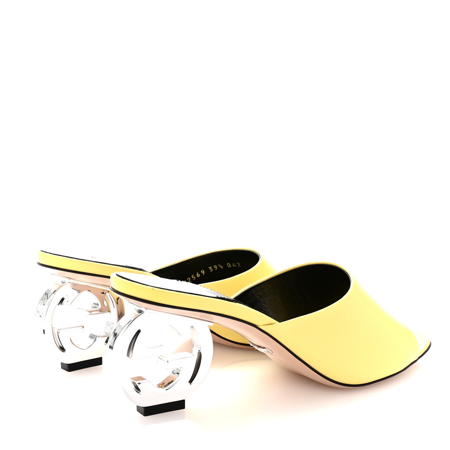 Gucci Malaga Kid Interlocking G Sandals 39.5 Banana 5 of 10