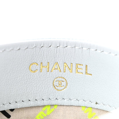 Chanel Caviar Quilted CC Logo Card Holder Light Blue 6 of 9
