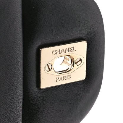 Chanel Lambskin Chevron Quilted Jumbo Double Flap Black 7 of 13