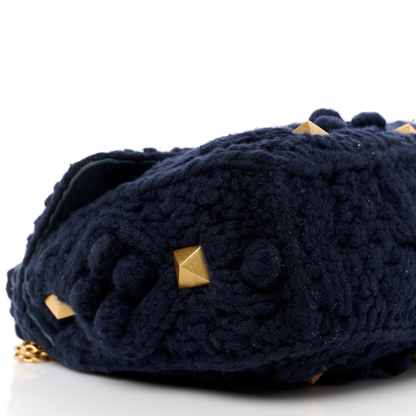 Cashmere Medium Roman Stud Shoulder Bag Marine