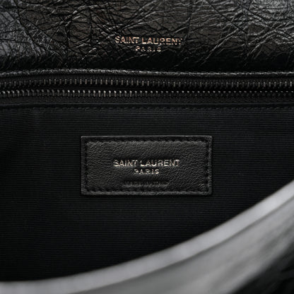 Saint Laurent Crinkled Calfskin Matelasse Monogram Medium Niki Chain Satchel Black 6 of 10