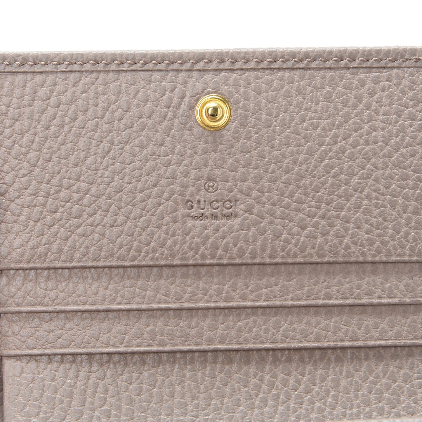 Pebbled Calfskin GG Marmont Card Case Porcelain Rose