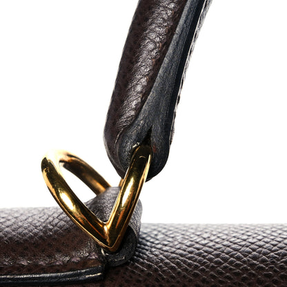 Hermes Epsom Kelly Sellier 32 Chocolate 12 of 13
