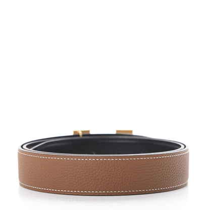 Hermes Box Togo 32mm H Belt 90 Black Gold 2 of 6